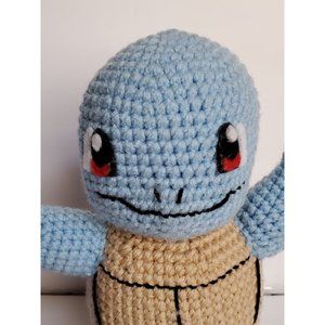 Handmade Pokemon Crochet Squirtle Amigurumi Plush, gift for pokemon lovers